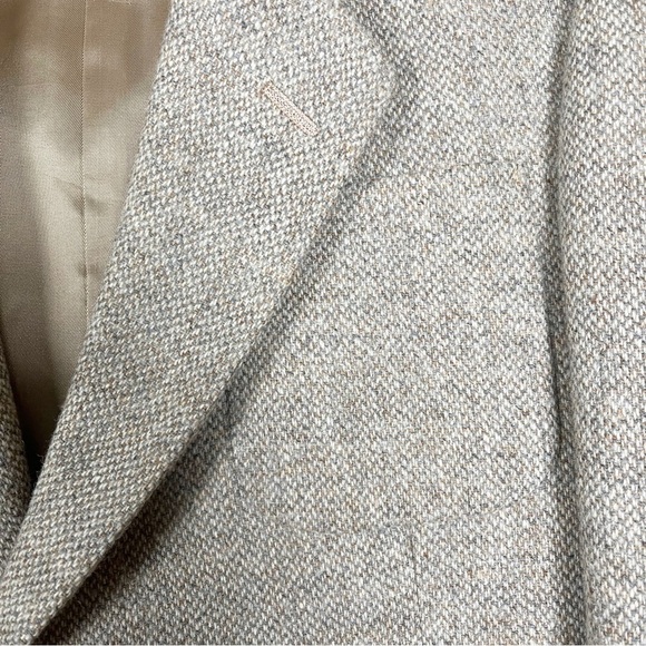 Vintage Pierre Cardin Size 44R Tan Wool Two Button Sport Coat Blazer Union Made - Picture 3 of 13